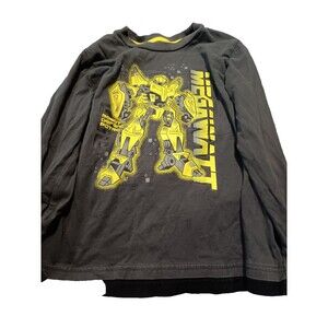 Little Boy's Size Small Dark Gray Robot Patrol Long Sleeve T-Shirt